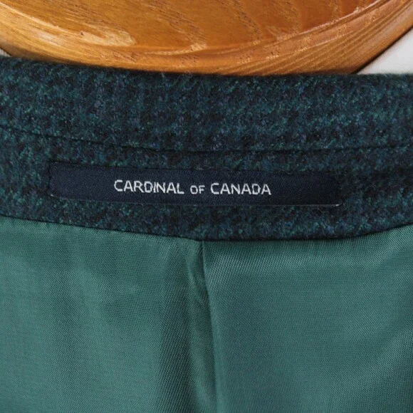 Cardinal of Canada NWT Wool Sport Coat Size 40R US In Blue & Green Melange